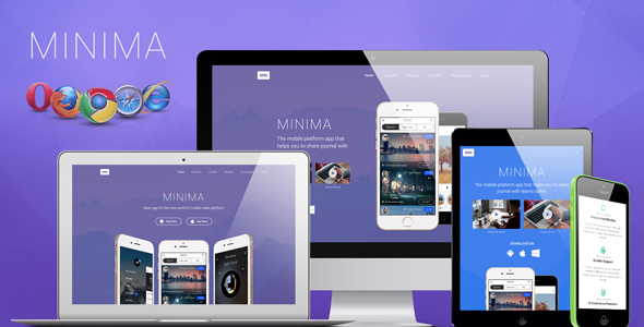 Product preview supplied for Minima Simple App Showcase Landing Page