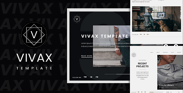 Preview image for Vivax - Creative and Modern HTML5 Portfolio