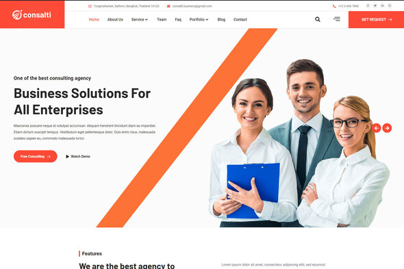 Consalti - Consultancy & Business Elementor Template Kit
