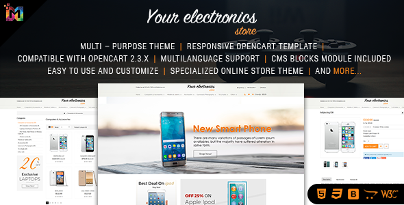 Responsive OpenCart Theme Store