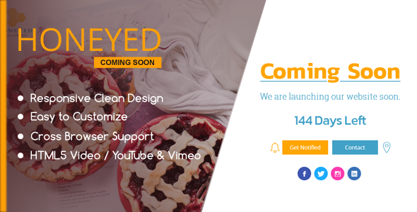 Preview image for HONEYED - Simple Vimeo & YouTube Video Background Page