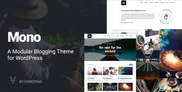 Mono - A Modular Blogging Theme for WordPress listing image
