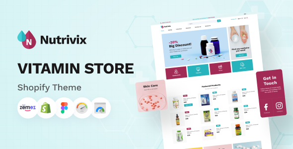 Nutrivix - Shopify Vitamin Store Theme, Food Supplements