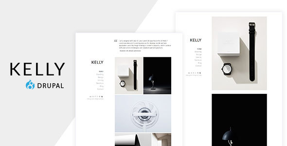 Kelly - Minimal Portfolio & Photography Drupal Theme