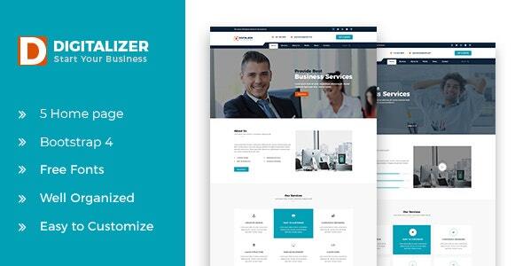 Product preview supplied for Digitalizer HTML5 Business Template