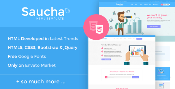 Preview image for Saucha - Marketing & SEO Services Template