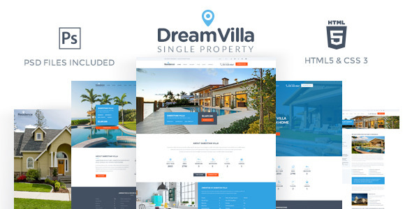 DreamVilla - Single Property HTML Template product preview