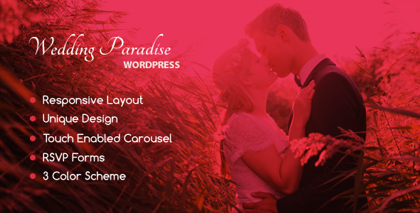 Preview image for Wedding Paradise – Modern Ethnic Responsive WordPress Theme