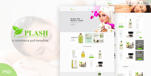 Plash Spa - eCommerce PSD Template