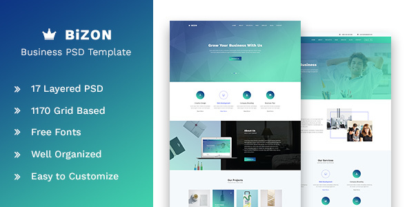 Bizon - Business and Agency PSD Template