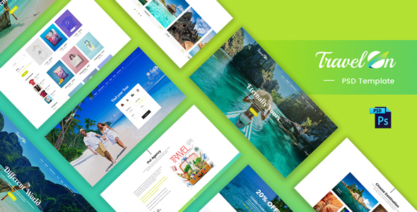 Travelon - Tour & Travel Agency PSD Template