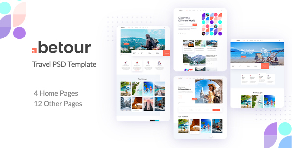 Betour - Tour & Travel Blog PSD Template