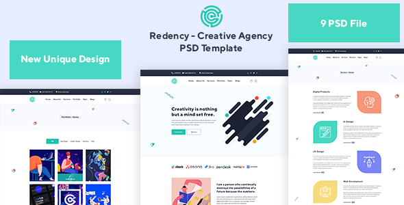 Redency - Creative Agency PSD Template