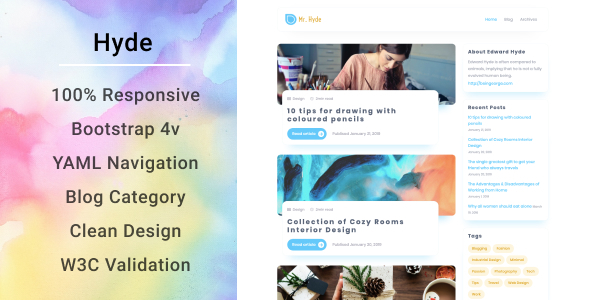 Hyde | Minimal Blog Theme