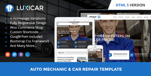 Luxicar Automotive & Business HTML5 template