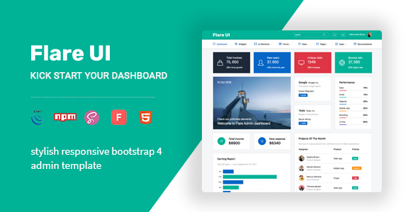 FlareUI Bootstrap 5 Admin Template