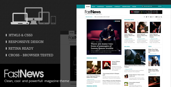 FastNews -  HTML5 Magazine Template
