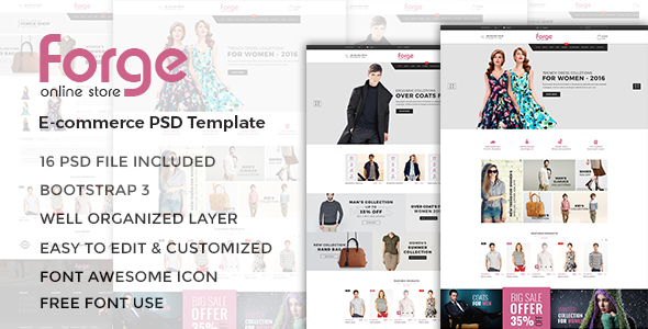 Forge - eCommerce PSD Template
