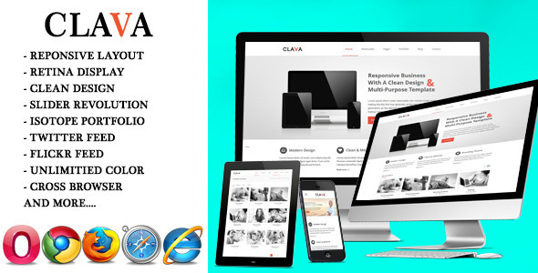 Clava - Multipurpose Responsive HTML Template