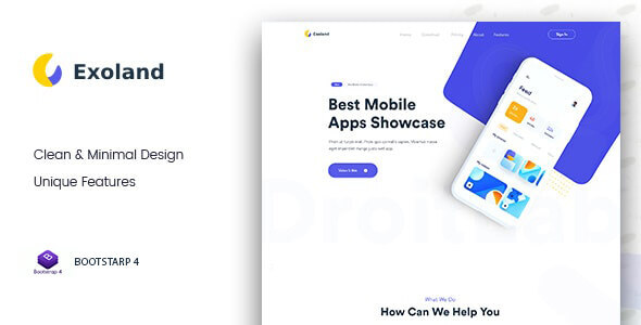 Exoland || Bootstrap4 App Landing Page