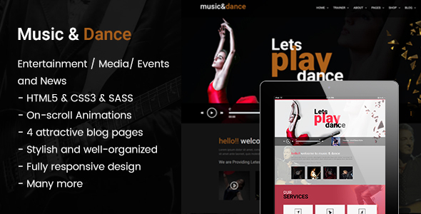Music and Dance HTML5 Template