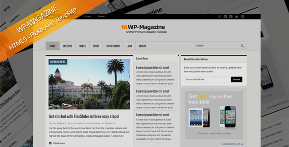 Magazine HTML5 Responsive Template