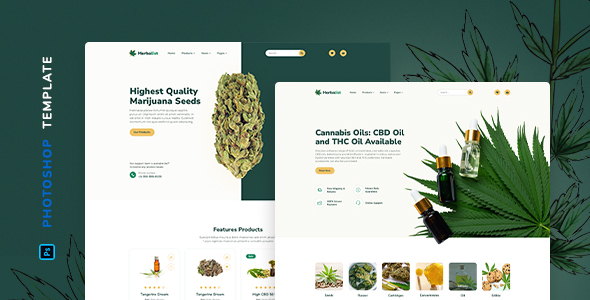 Preview image for Herbalist – Medical Marijuana Store for Photoshop