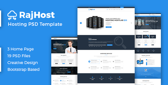 RajHost - Web Hosting with PSD Template