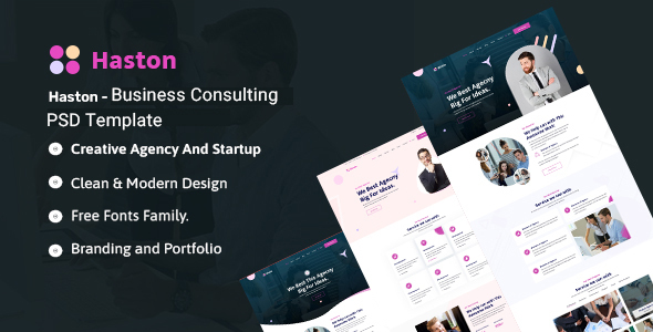 Haston-Business Consulting PSD Template