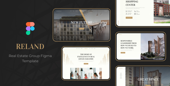 Product preview supplied for Reland - Real Estate Group Figma Template