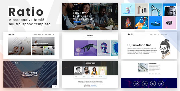 RATIO – A Responsive Multipurpose HTML5 Template product preview