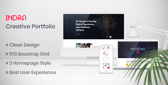 Preview image for Indra | Creative Portfolio PSD Template