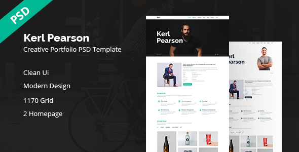 Preview image for Kerl Pearson | Creative Portfolio PSD Template