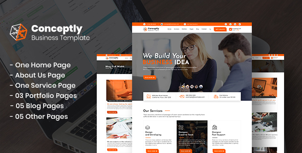 Conceptly - Business, Finance PSD Template
