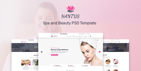 Preview image for Hantus - Spa and Beauty PSD template