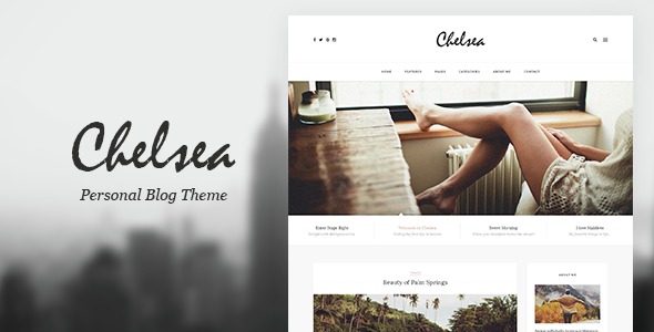 Product preview supplied for Chelsea - Personal Blog PSD Template for Travelers and Dreamers