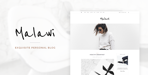 Malawi - Exquisite Personal Blog PSD Template product preview