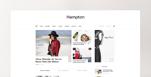 Hampton - Magazine PSD Template product preview