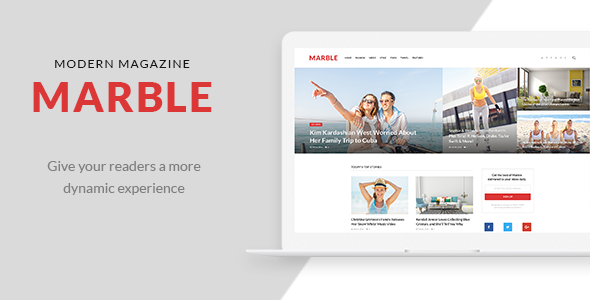 Product preview supplied for Marble - Modern Magazine PSD Template