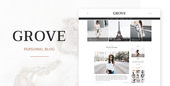 Grove - Personal Blog PSD Template listing image