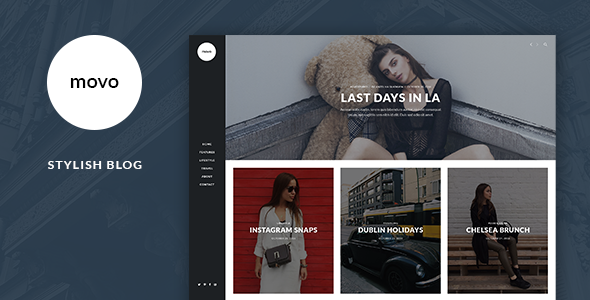 Product preview supplied for Movo - Stylish Blog PSD Template