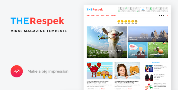 Preview image for TheRespek - Viral Magazine PSD Template