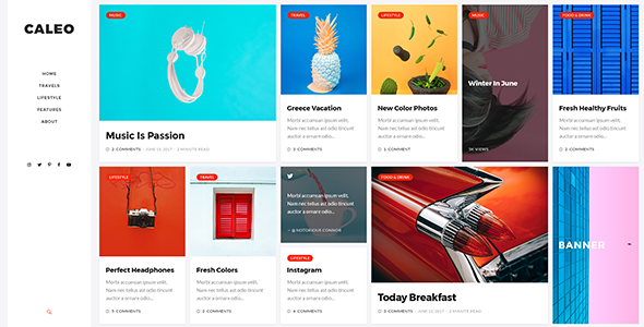 Preview image for Caleo - Blog PSD Template