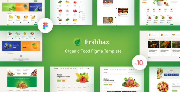 Frshbaz - Organic Food Figma Template product preview