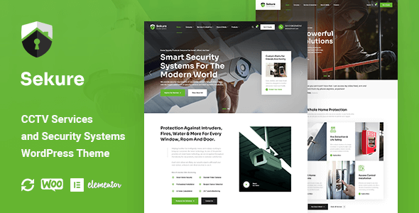 Sekure - CCTV and Security Systems WordPress Theme listing image