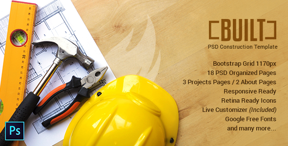 BUILT | PSD Template for Construction Businesses