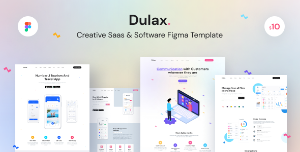 Dulax - Creative Saas & Software Figma Template listing image