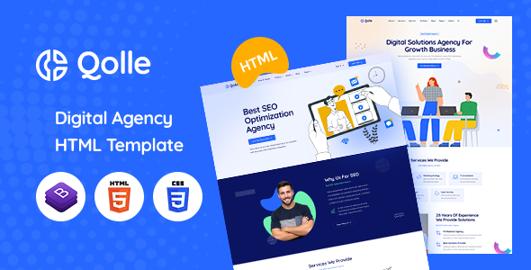Product preview supplied for Qolle - Creative Agency HTML Template + RTL