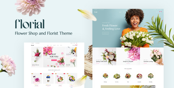 Preview image for Florial – Flower Store WooCommerce WordPress Theme with AI