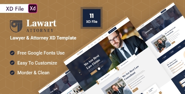 Lawart - Lawyer & Attorney XD Template listing image